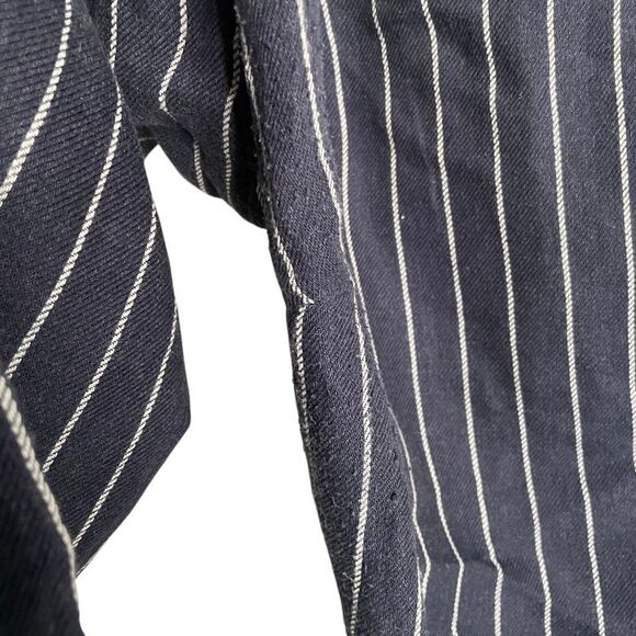 Octubre Editions Mens Jody Suit Navy Pinstripe Double Breasted Flat Front Pant - Picture 7 of 16